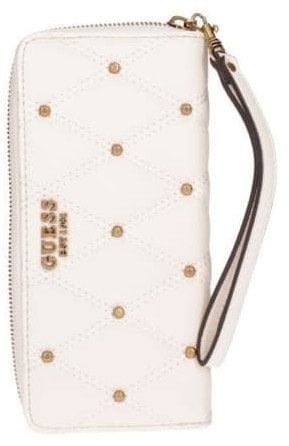 Guess, Guess, Textile Wallet, SLG Large Zip, SWQS8553460, Ivory, For Women For Women