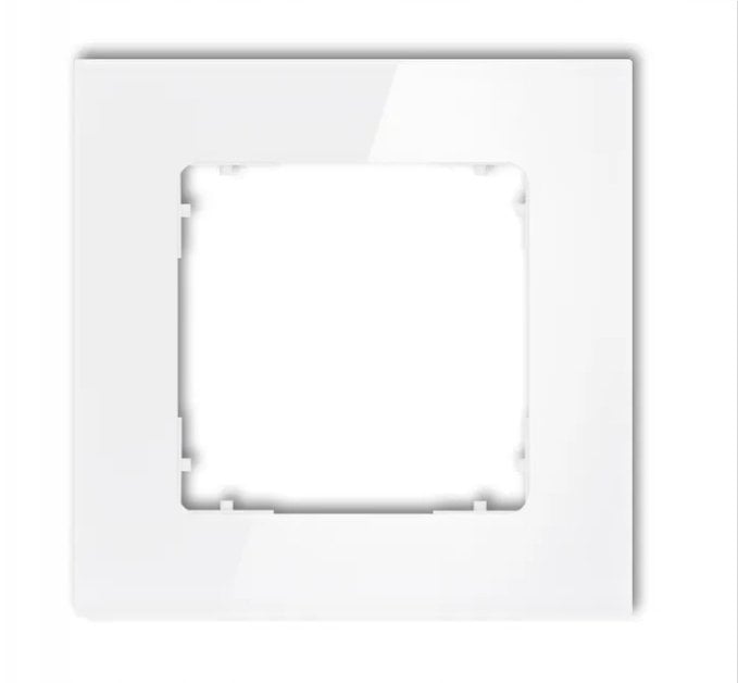 ICON Ramka uniwersalna pojedyncza kwadratowa - efekt szkła (ramka: biała spód: biały) 0-0-IRSK-1