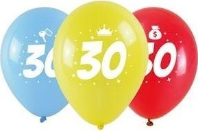 Balony okazjonalne z nadrukiem 30 28cm 3szt