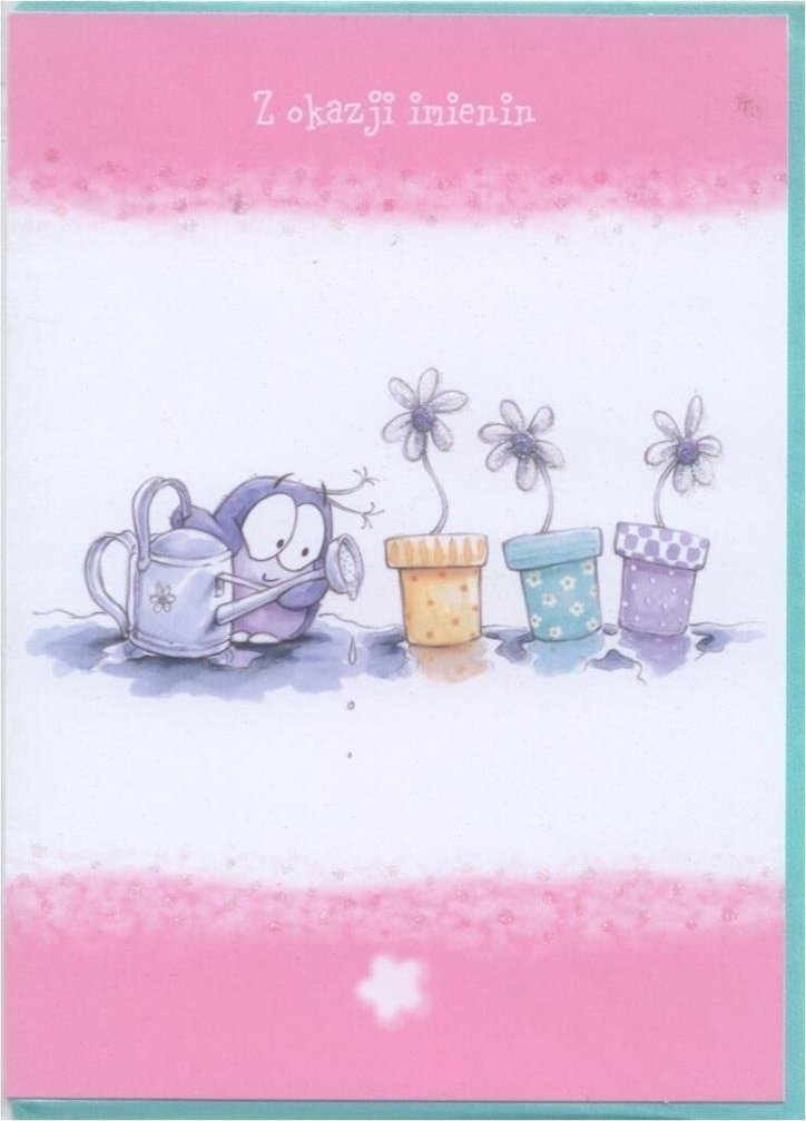 Teka Kartka z sówką bobble - Z okazji imienin