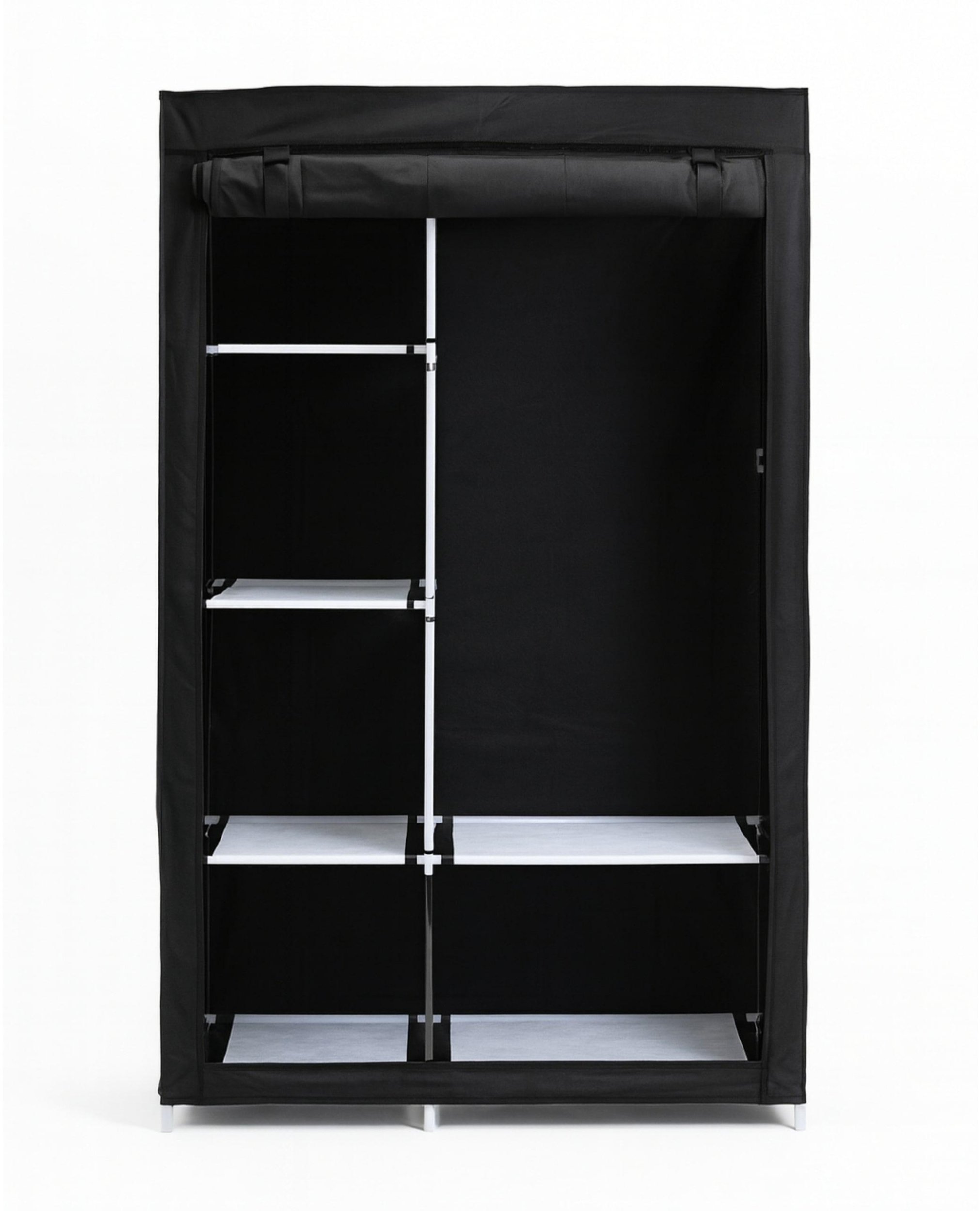 DA567A Tekstylna szafa na ubrania czarna