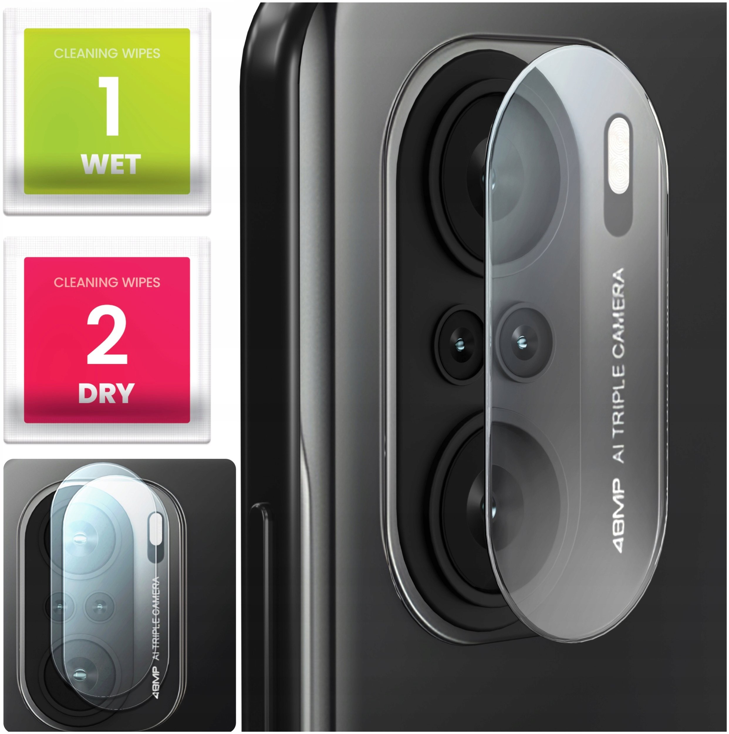 2-PAK Szkło Na Aparat Do Xiaomi Poco F3 (Hartowane, Ochronne, Na Obiektyw)