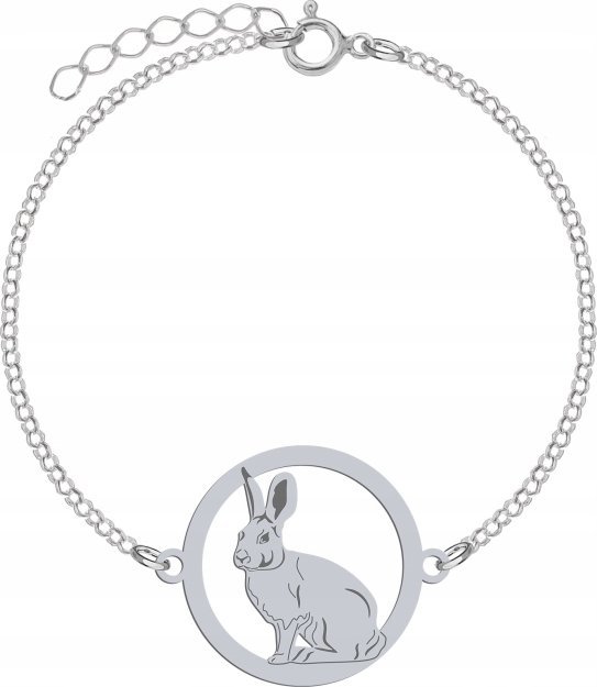 Radziszewska Jewellery Srebrna Bransoletka ZAJĄC DEDYKACJA GRAWER