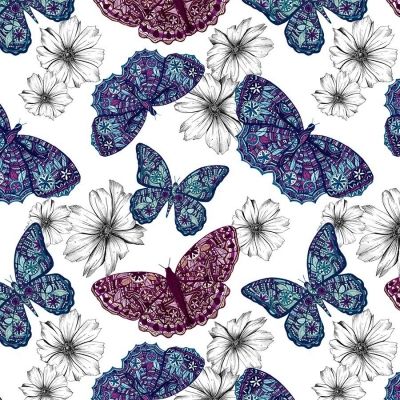 Clear Creation Karnet kwadrat CL0407 Etniczne motyle