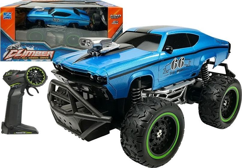 Lean Sport Auto Zdalnie Sterowane R/C Wysokie Koła Niebieskie