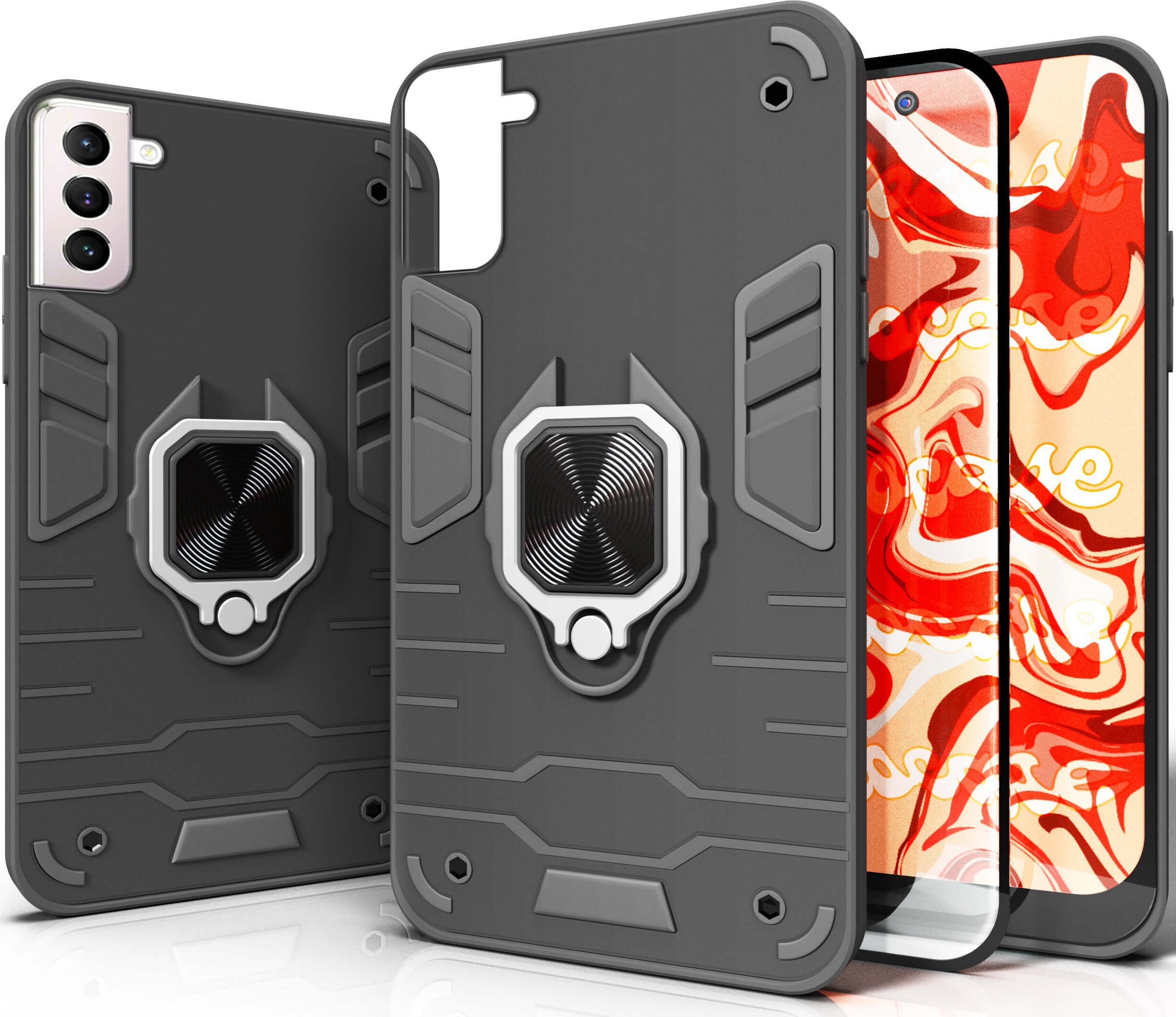 Hello Case ETUI PANCERNE DO SAMSUNG GALAXY S22 PLUS CZARNE OBUDOWA ARMOR SZKŁO 9H