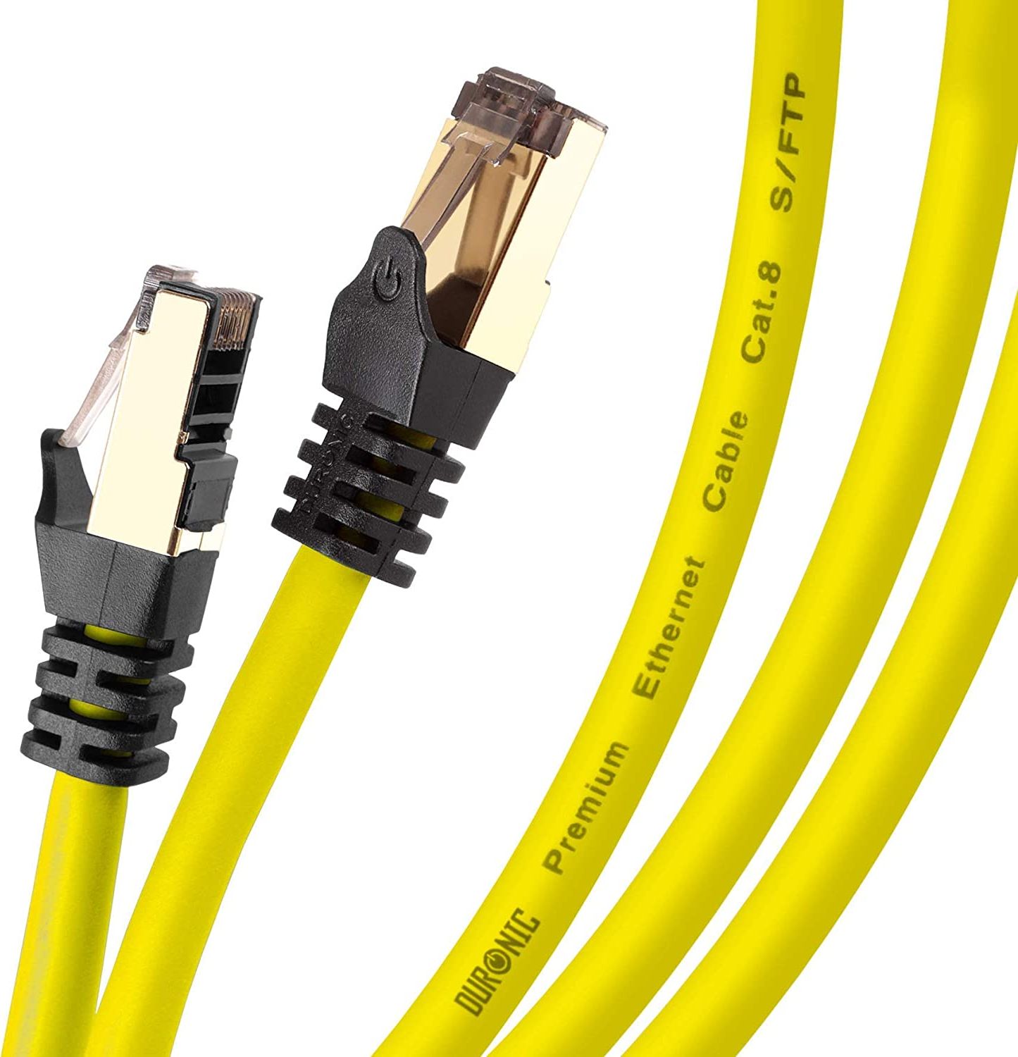 Duronic Duronic CAT8 0,5m Kabel sieciowy Ethernet żółty transmisja 40GB skrętka S/FTP pachcord