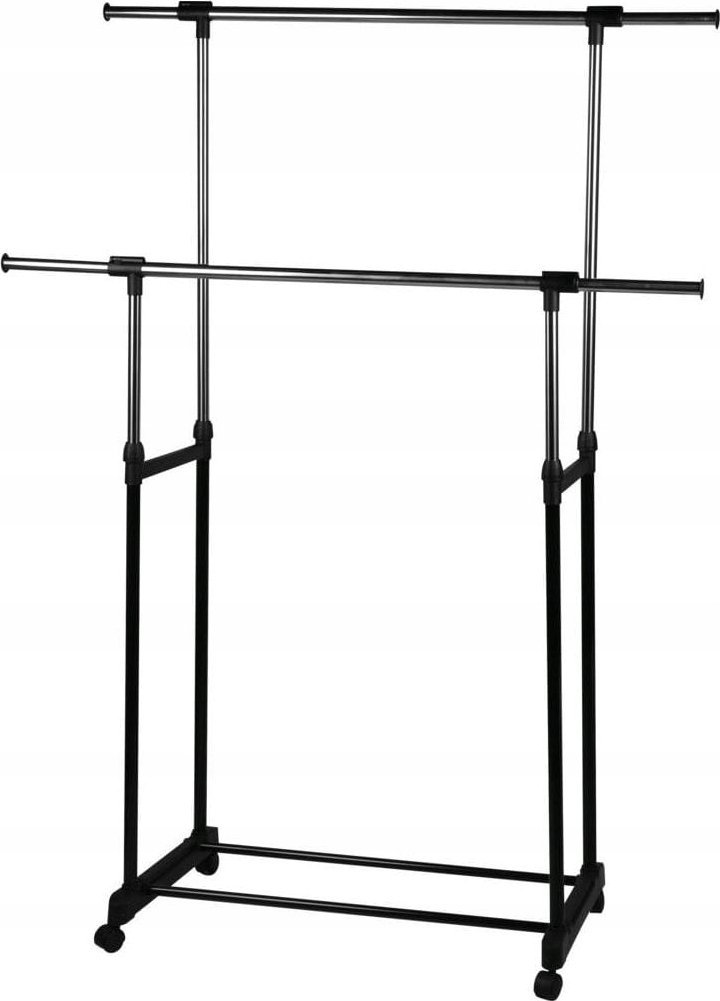 Kuchinox Regał garderoba stojąca przenośna 2-ramienna na kółkach 160x130 cm