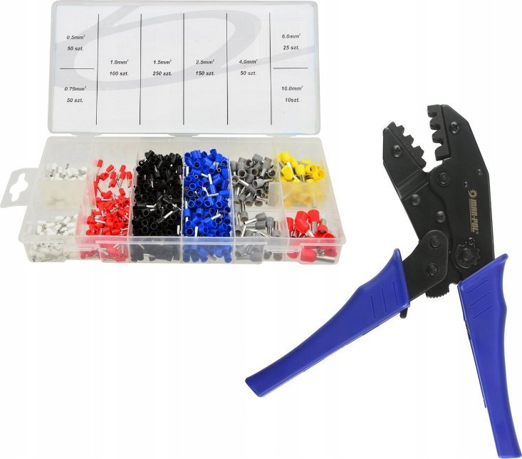 Geko Zaciskarka do końcówek konektorowych kabli 0,5-6mm (10/40)