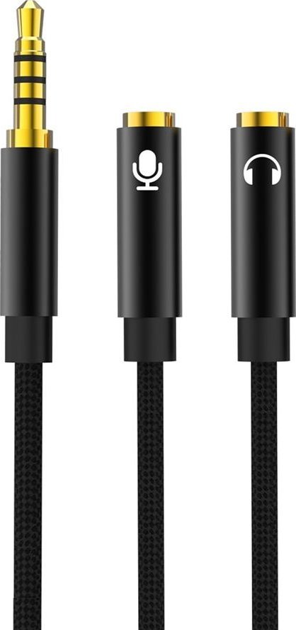 Kabel USB Xo Kabel Audio 2W1 Nb-R197 Jack 3,5Mm - Złącze Jack 3,5Mm / Mikrofon 0,23 M Czarny