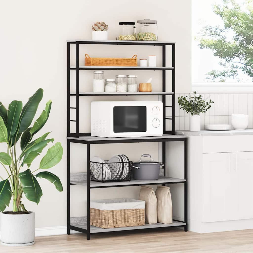 vidaXL Półka kuchenna Szary Sonoma 100 x 40 x 168 cm