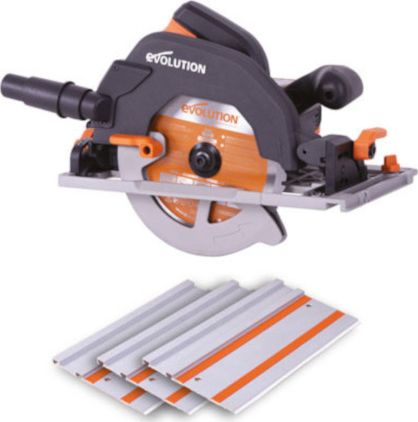 Pilarka tarczowa Evolution R185CCSX 1600 W 185 mm + szyna prowadząca