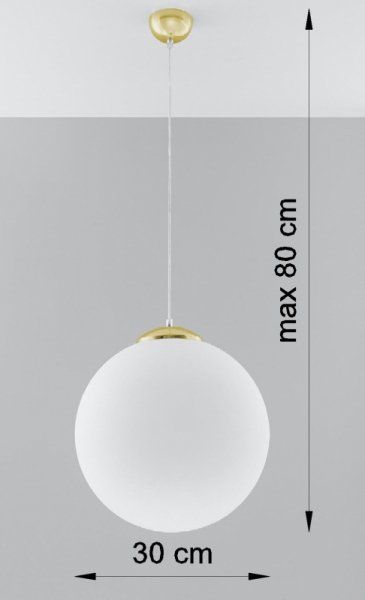 Lampa wisząca Sollux Lampa wisząca UGO 40 ZŁOTA