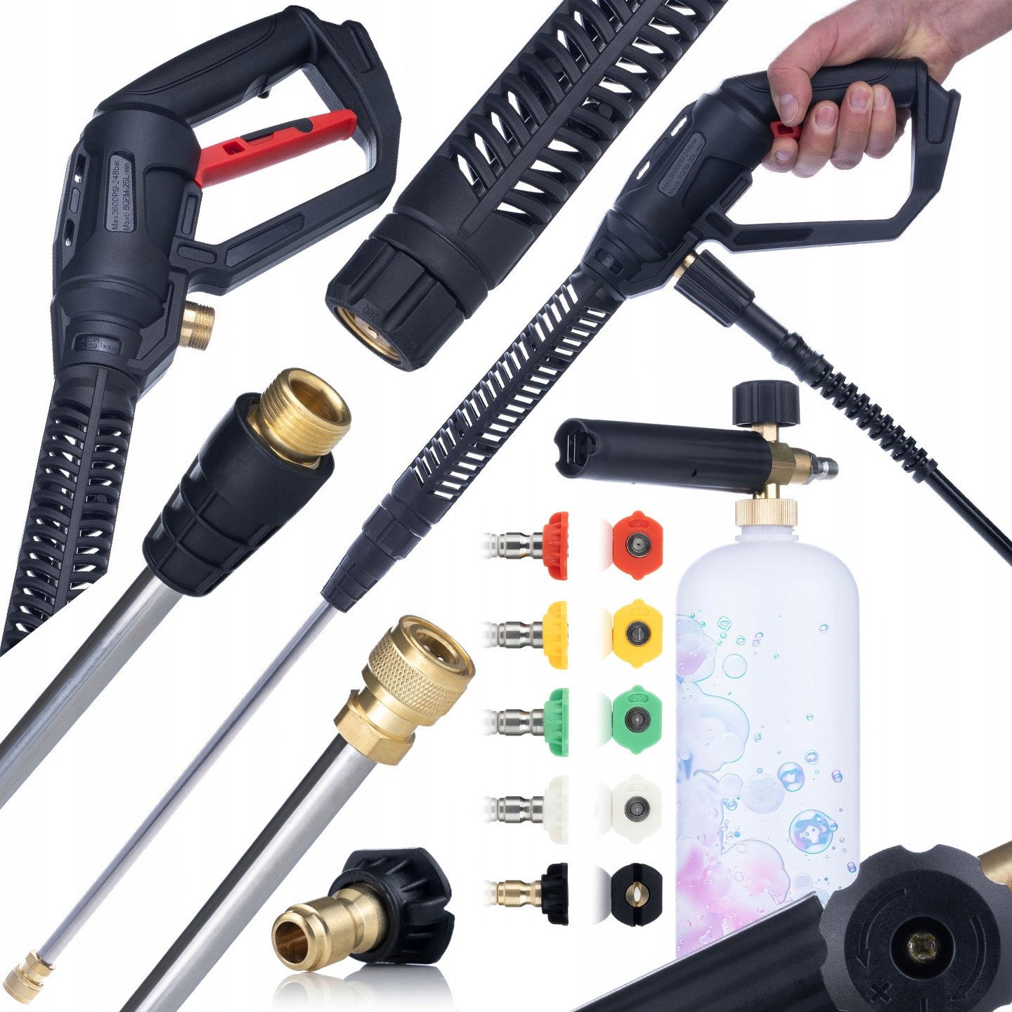 PISTOLET KRANZLE KARCHER M22 LANCA 86 SZYBKOZŁĄCZE 1/4 PIANOWNICA 1L 5 DYSZ