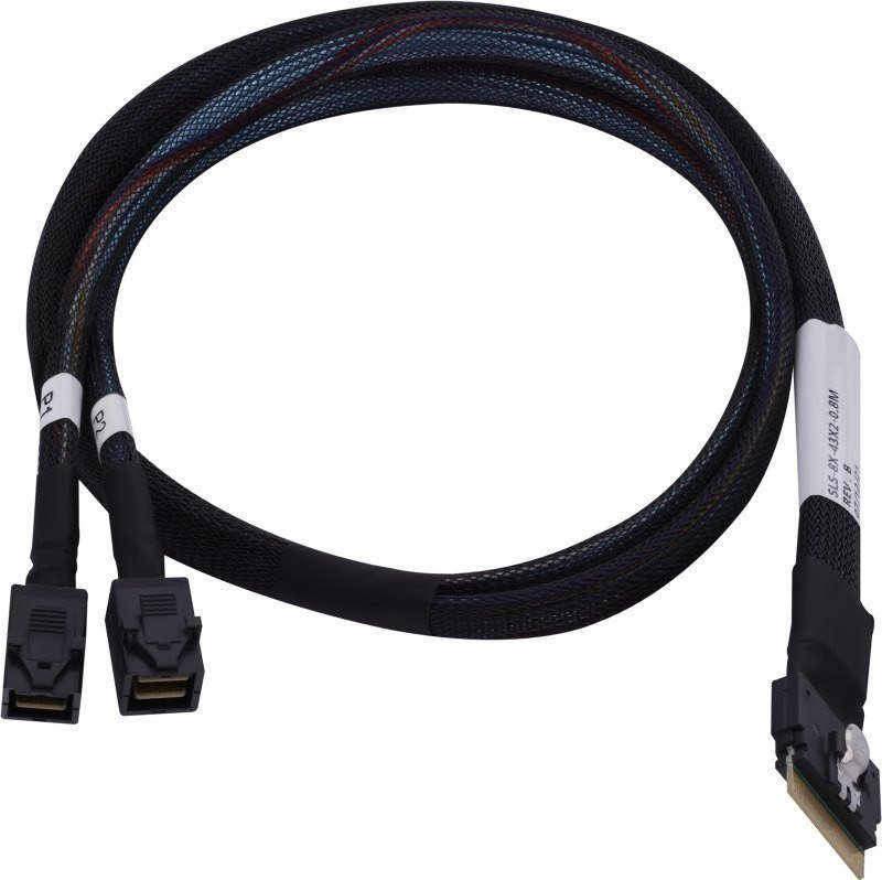 Kabel zasilający Microchip Adaptec Kabel SFF8654 -> SFF8643 2xMSAS intern 0.8m SlimSAS - MiniSAS SAS/SATA