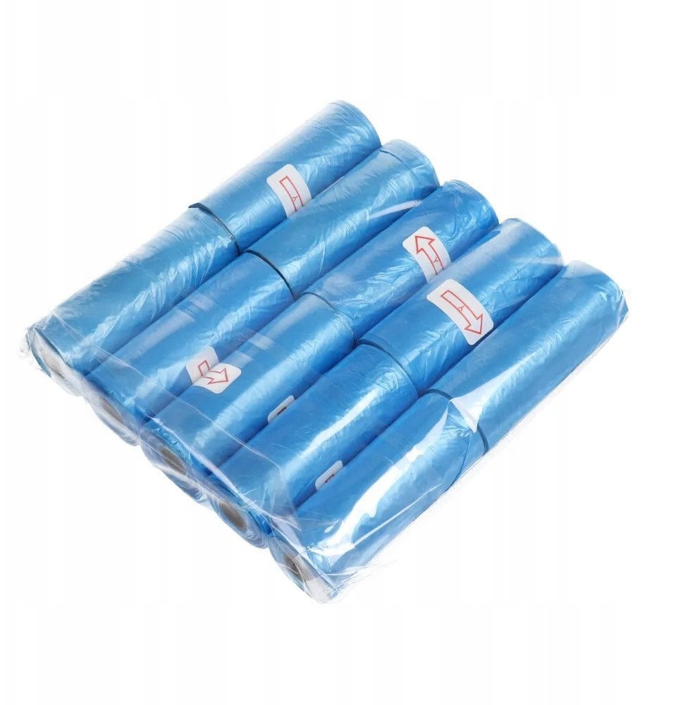 Worki na foliowe na psie odchody 10 rolek niebieskie