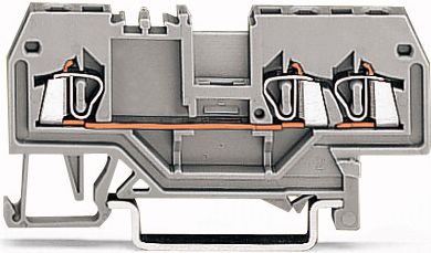 Wago Złączka szynowa przelotowa 3-przewodowa 1,5mm2 szara (279-681)