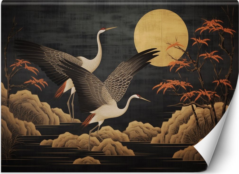 Artgeist Fototapeta, Pawie na tle księżyca - 300x210