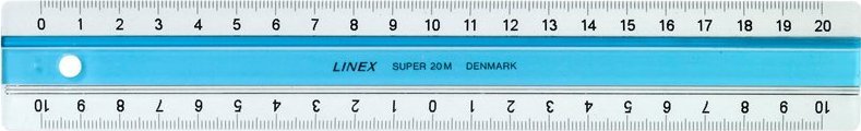 Linex Lineal linex 400040187 20cm acryl blå
