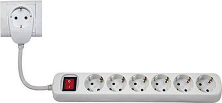 Listwa zasilająca REV 7 gniazd 2 m biała (0012692114)