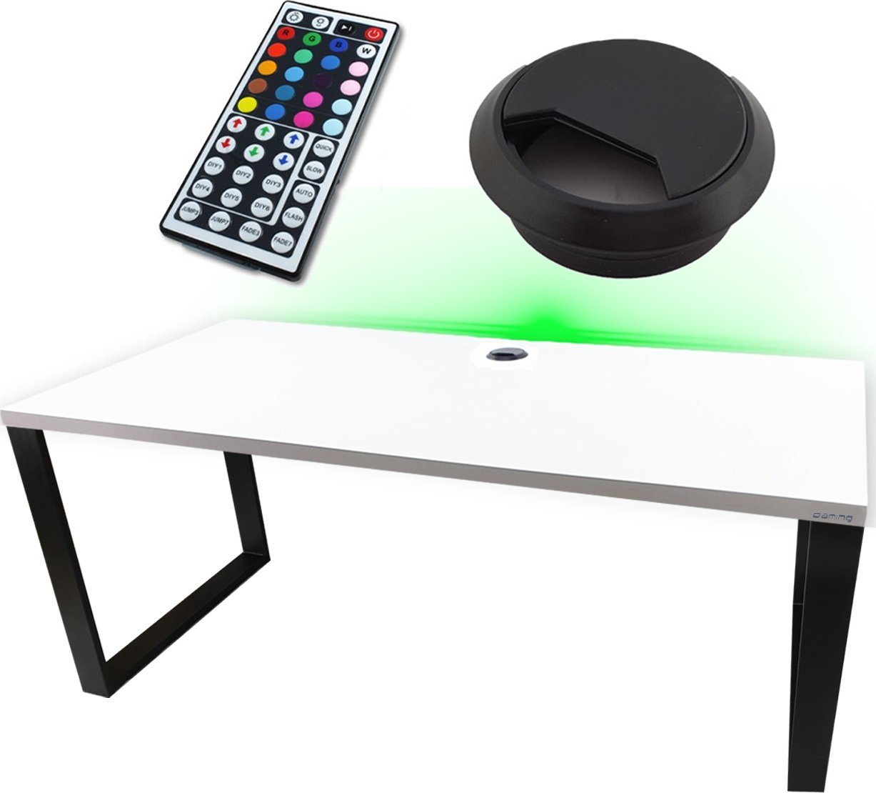 BIURKO GAMINGOWE 120x60 LOFTOWE LED PRZEPUST STABILNE PRODUCENT