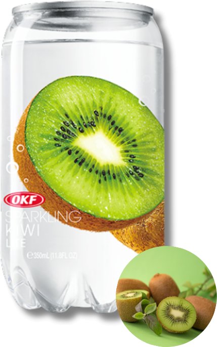 OKF Sparkling Kiwi, koreański napój gazowany o smaku kiwi 350ml