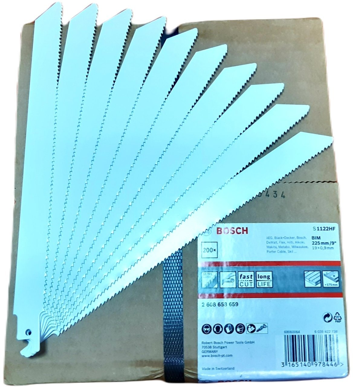 Bosch S1122HF Brzeszczot do pił szablastych 225mm | 10szt.