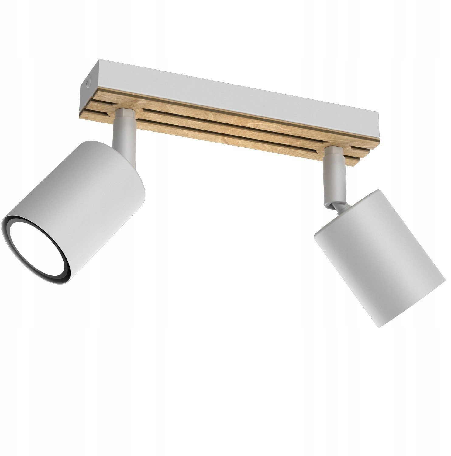 Luminex Terra 9978 plafon lampa sufitowa spot 2x8W GU10 biały/drewniany