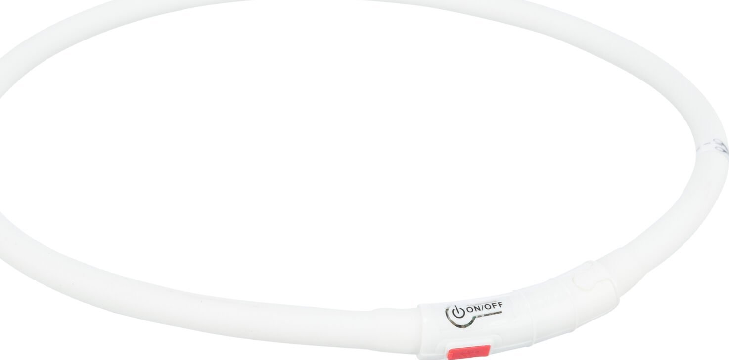 Trixie Obroża migająca USB, dla psa, wielokolorowa, silikon, XS–XL: 70 cm/? 10 mm