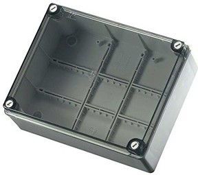 Elettrocanali Puszka natynkowa z przeźroczystą pokrywą seria 420 IP65 380 x 300 x 120 szara (EC420C9)