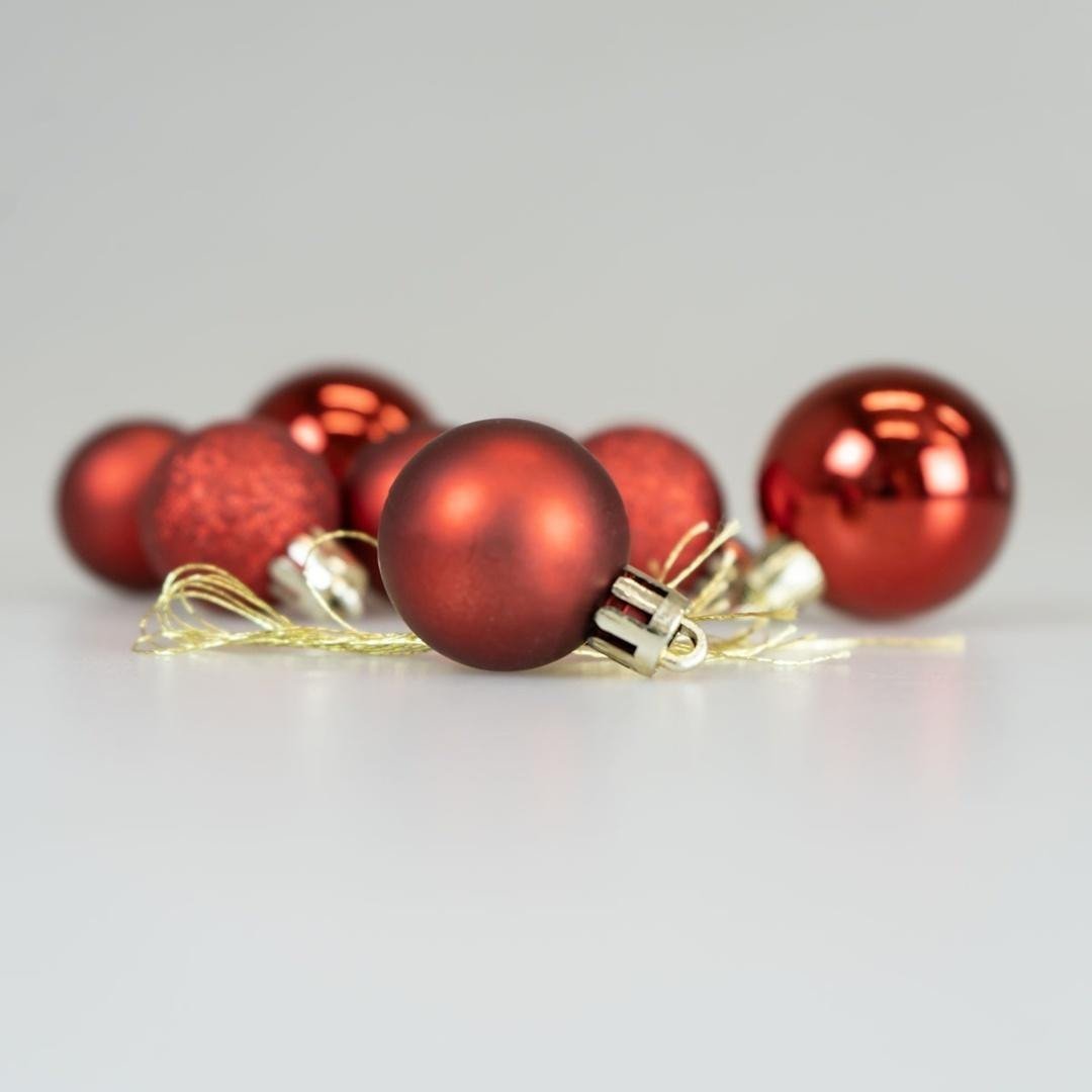 Bombki czerwone 9szt