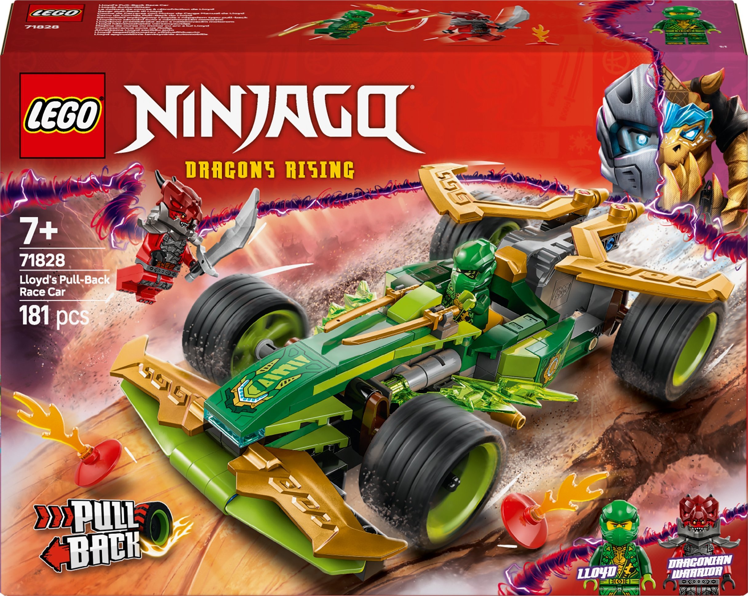 Ninjago Samochód wyścigowy Lloyda z napędem typu pull-back (71828)