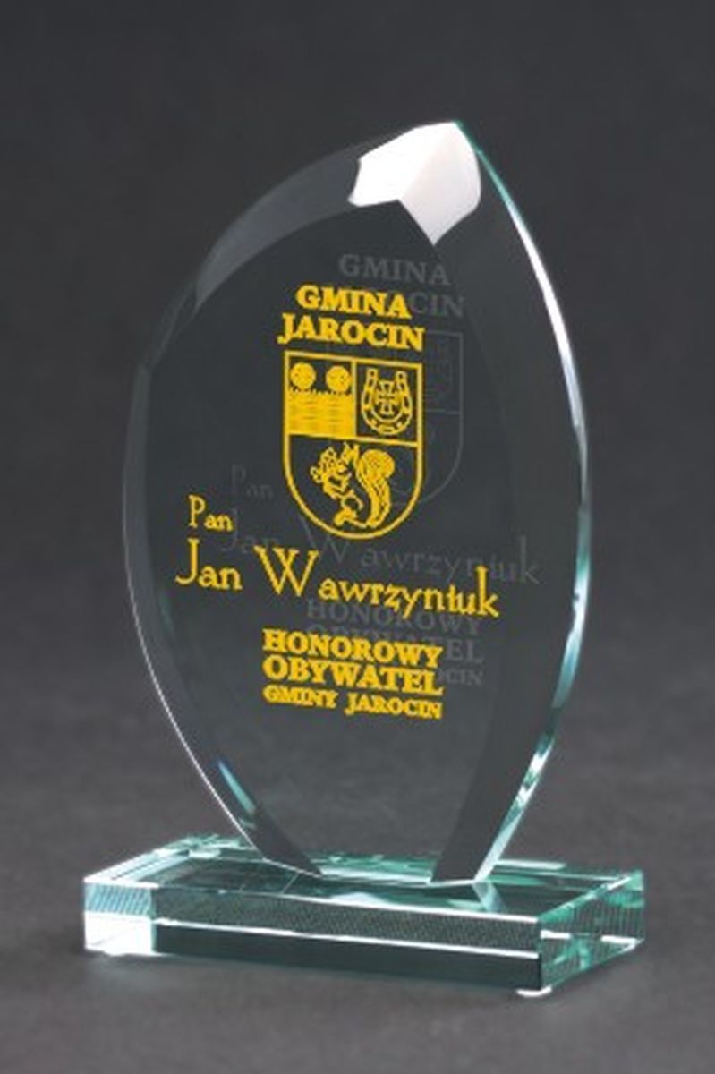 Victoria Sport Trofeum szklane grawerowane z etui +wypełnianie farbą