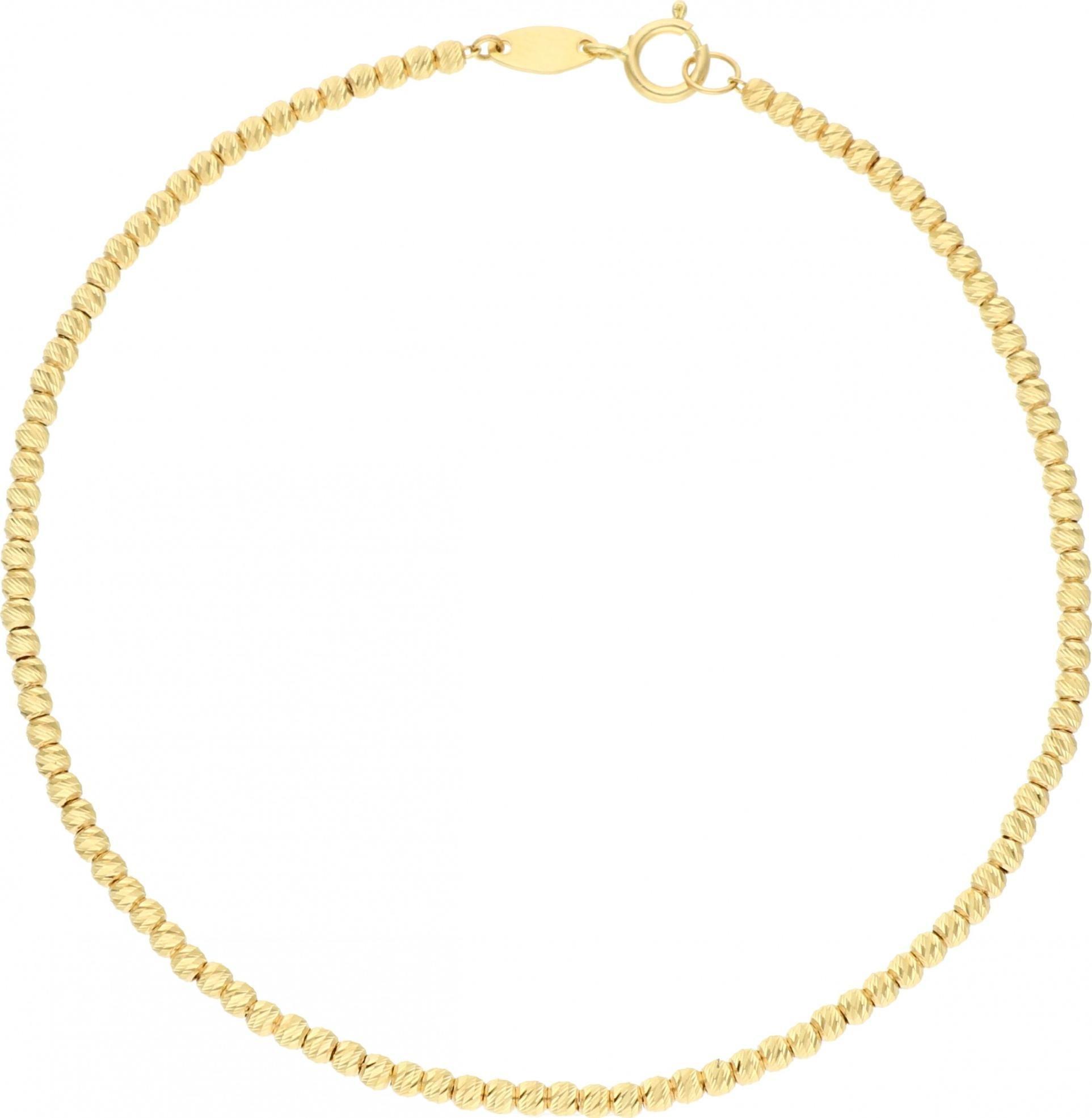 Rosanto Złota bransoletka z diamentowanych kulek 19 cm 585 14k