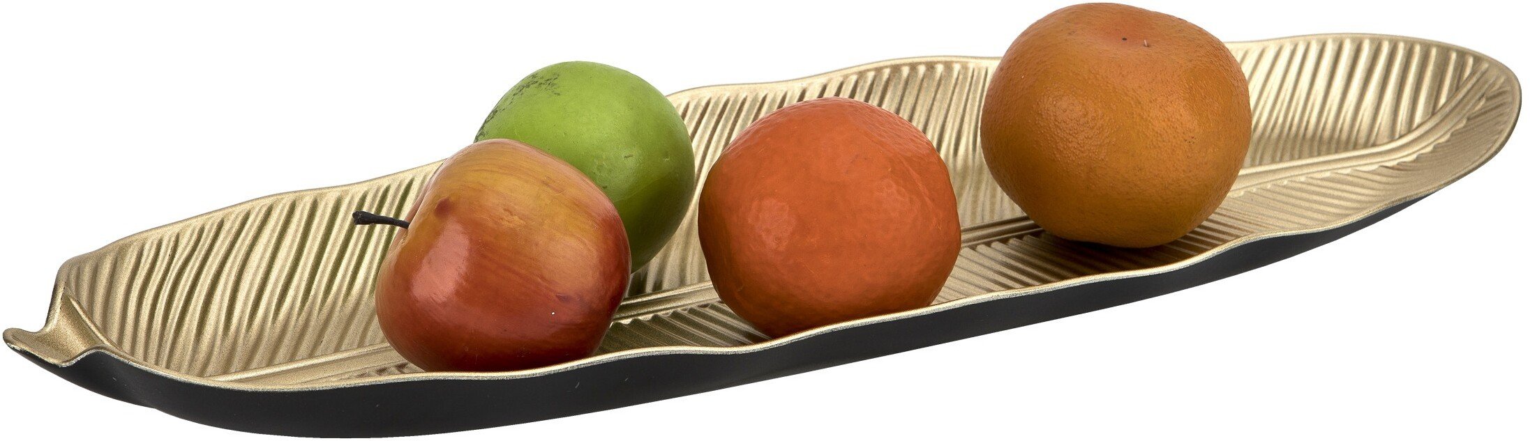 Taca dekoracyjna 50x16x3 cm złoty liść