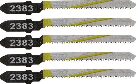 Wolfcraft 5 brzeszczotów Wolfcraft - uchwyt T, laminat, płyty wiórowe powlekane tworzywem, parkiet