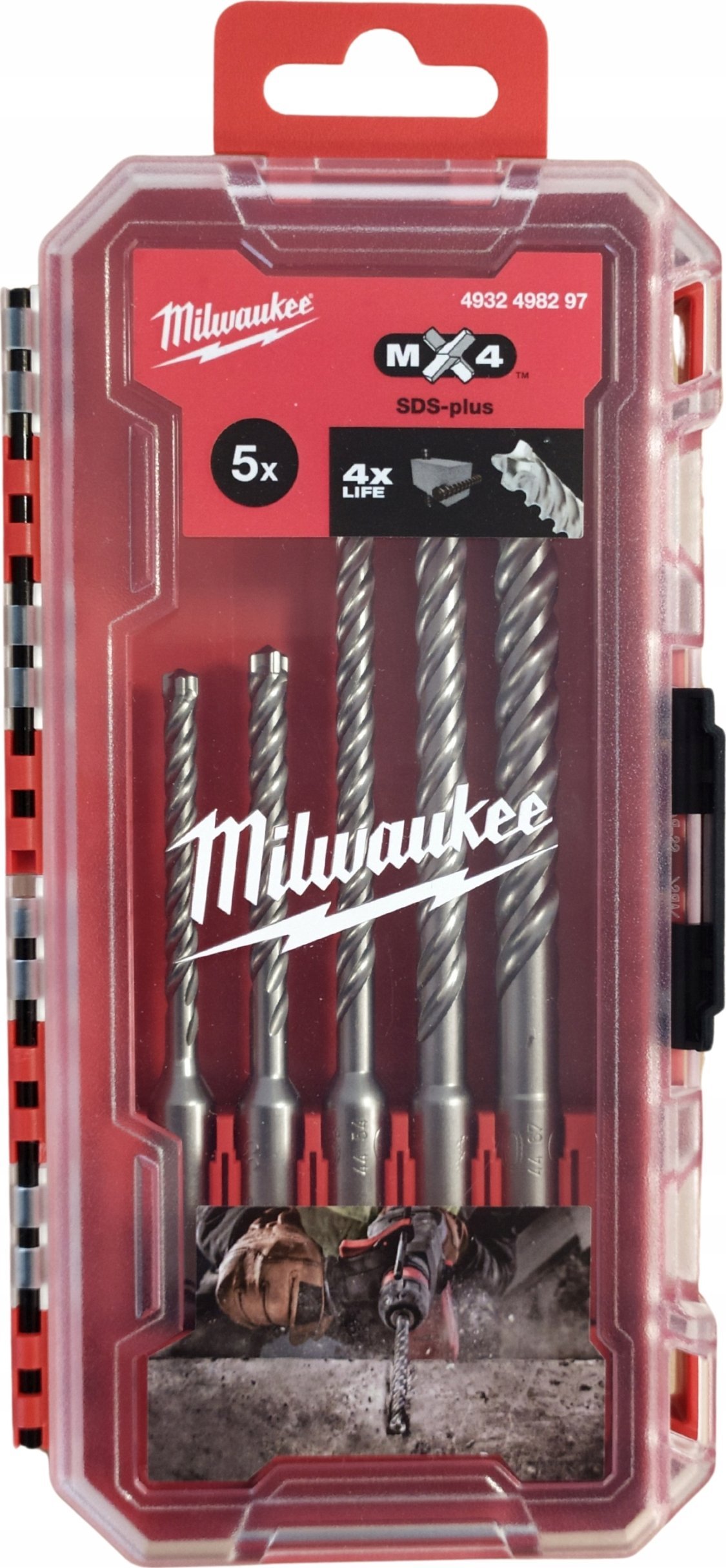 Wiertło Milwaukee MILWAUKEE WIERTŁO SDS MX4 KPL. 5szt.