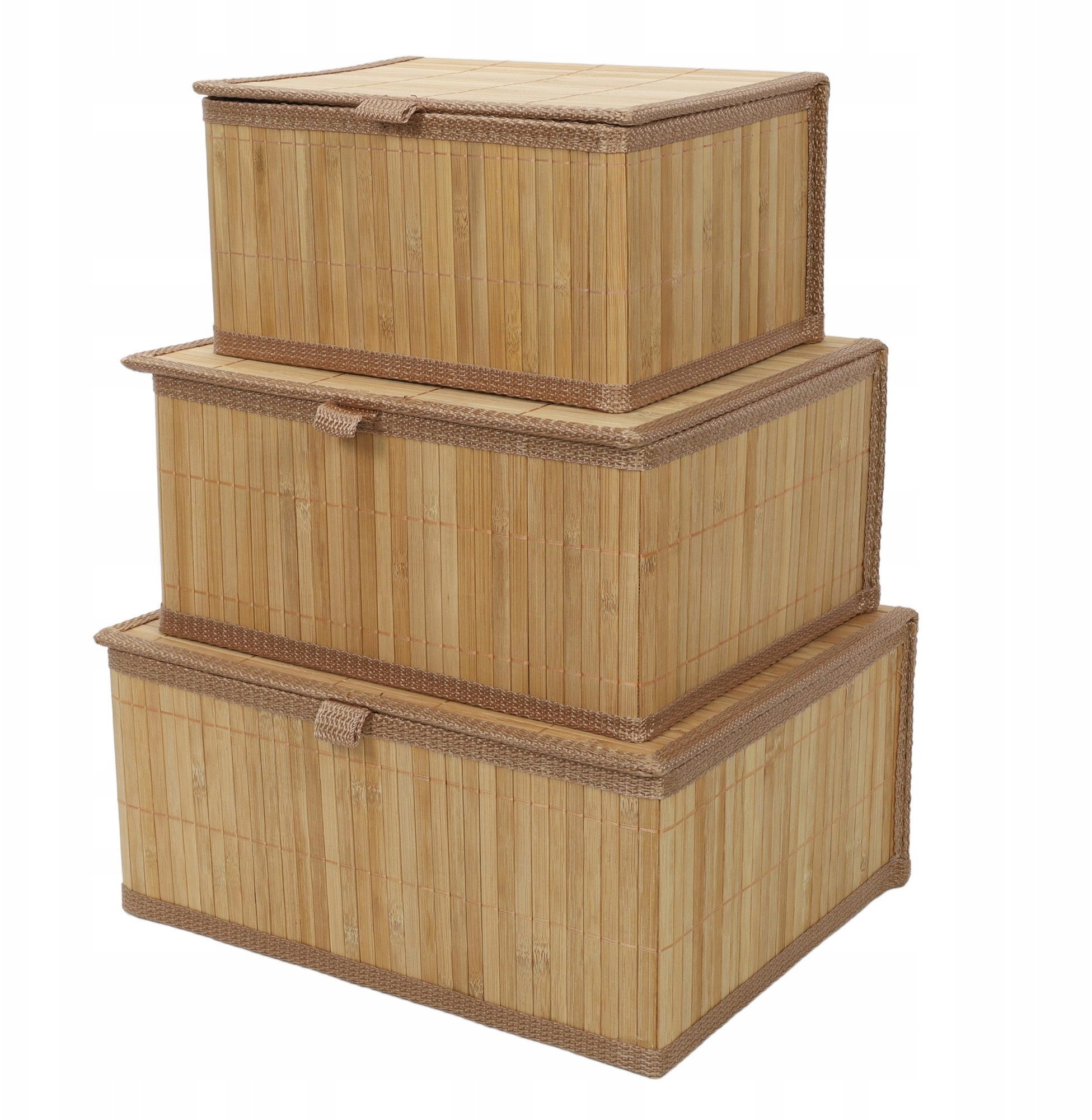 Zestaw zamykanych koszyków w trzech rozmiarach