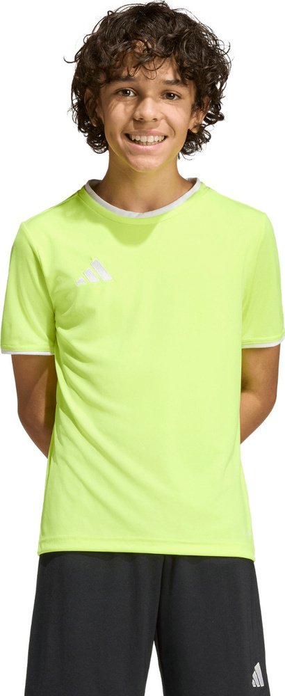 Koszulka dla dzieci adidas Entrada 26 Jersey żółty neon KE9845 164cm