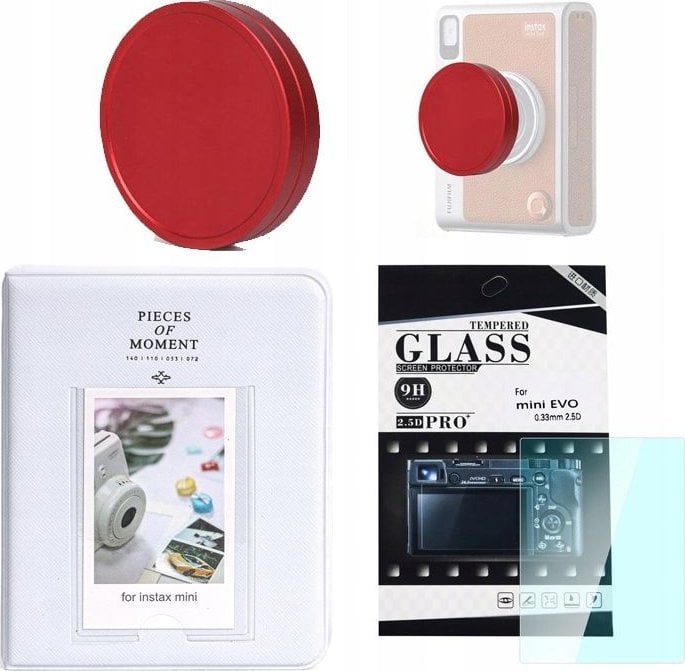 Album Na Zdjęcia 64x Osłona Na Lcd Szkło Dekielek Do Fuji Instax Mini Evo