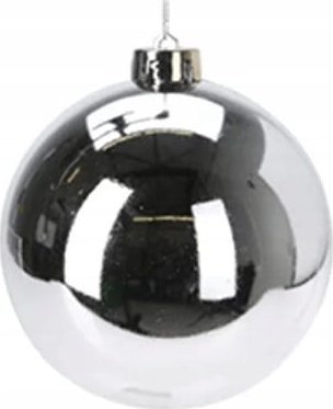 Bombka choinkowa srebrna 10cm Nietłukąca świąteczna