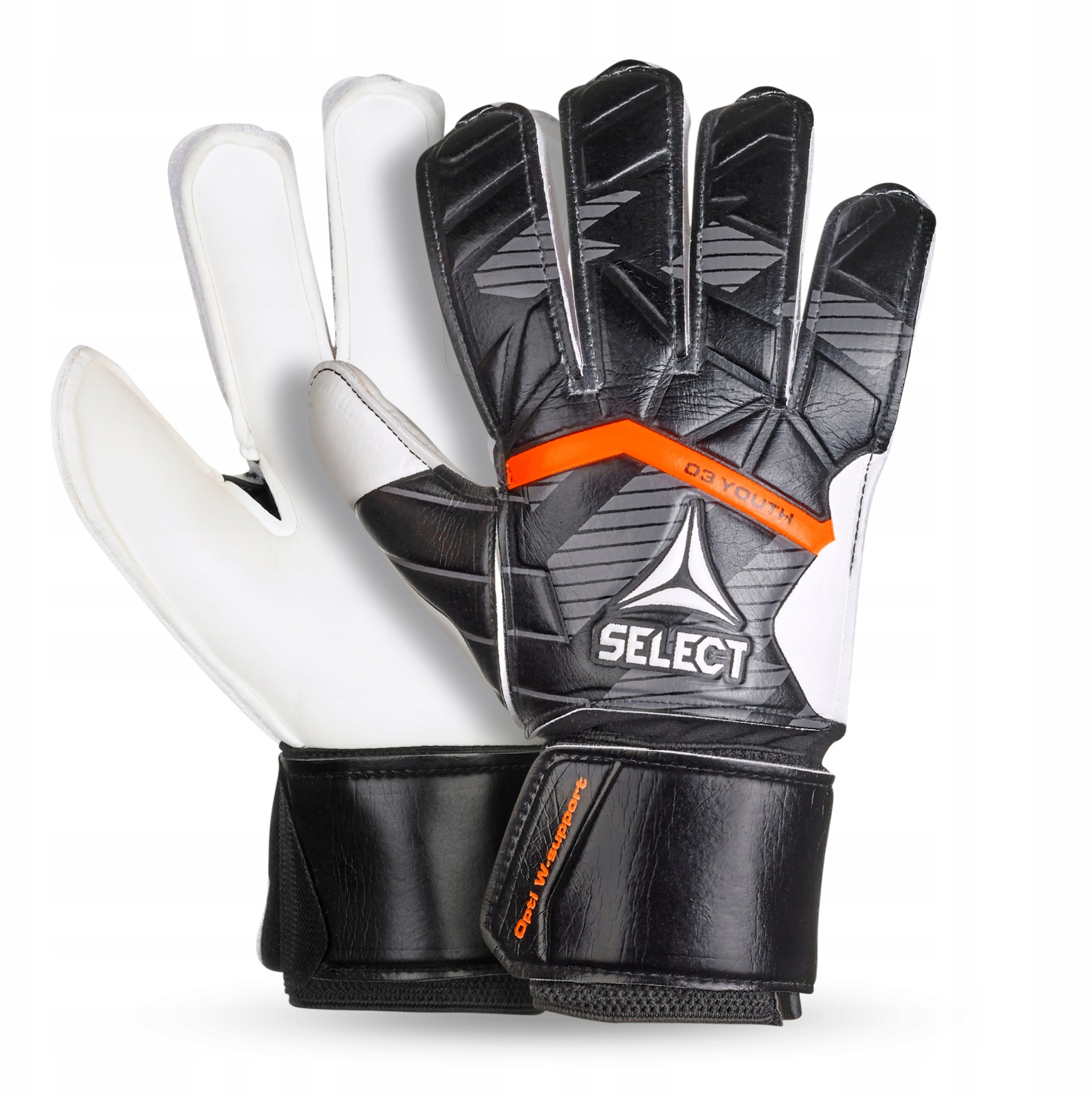 Rękawice bramkarskie Select 03 Youth Flat Cut Jr czarno-białe 19063 00