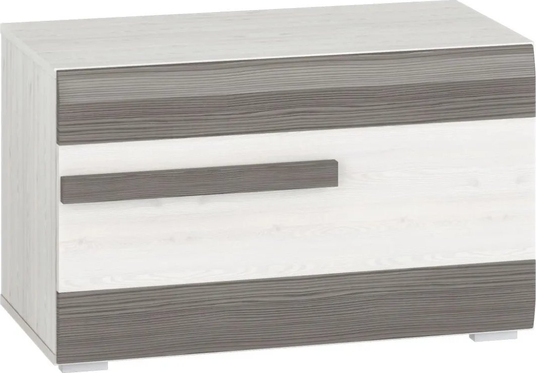 ML Meble Szafka na buty BIANKA 1D sosna śnieżna/szara ML MEBLE