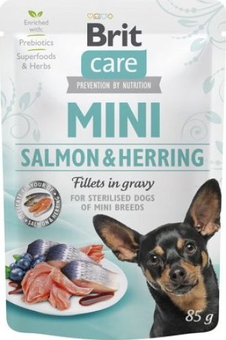 Brit Brit Care Mini Adult Salmon Herring Sterilised Łosoś i Śledź dla sterylizowanych psów małych ras 85 G