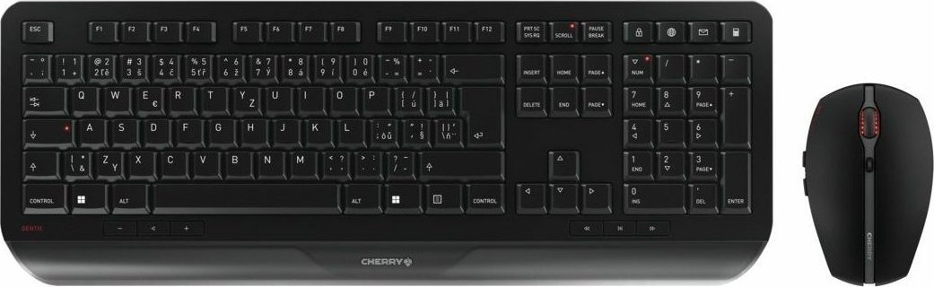Klawiatura + mysz Cherry zestaw klawiatury + mysz GENTIX DESKTOP/ bezprzewodowy/ USB/ czarny/ układ CZ+SK