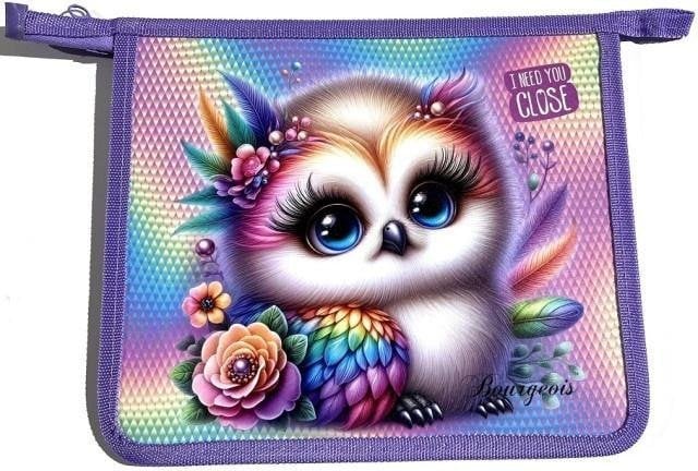 Teczka-torba A5+ zapinana na zamek Sówka