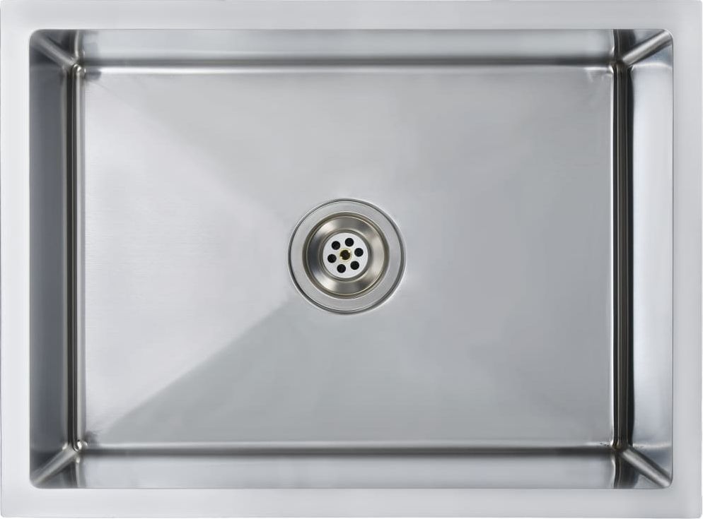 Zlewozmywak vidaXL Ręcznie robiony kuchenny z sitkiem, stal nierdzewna