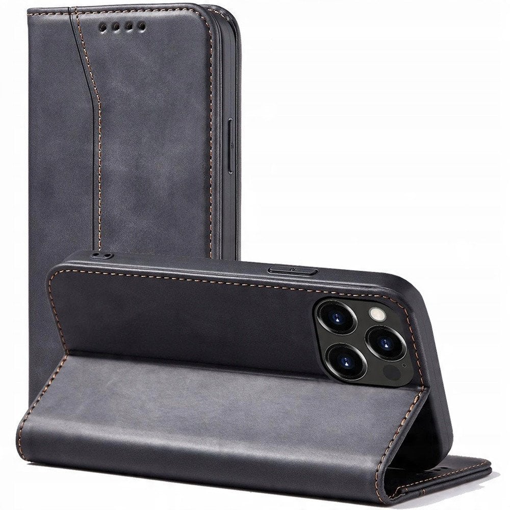 Magnet Fancy Case etui iPhone 14 Plus pokrowiec z klapką portfel podstawka czarne