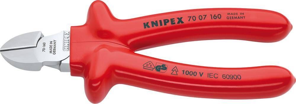 Knipex Szczypce tnące boczne izolowane Knipex 70 07 160 chromowane