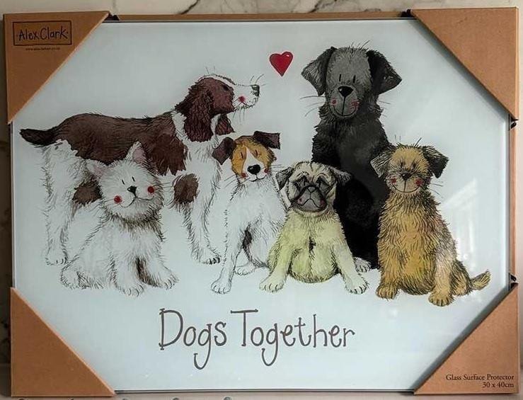 Szklana deska ozdobna 6 psów